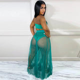 BANDEAU TOP & SEE THRU SKIRT