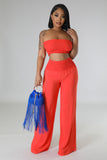 Ms.LADY WIDE LEG PANTS SET